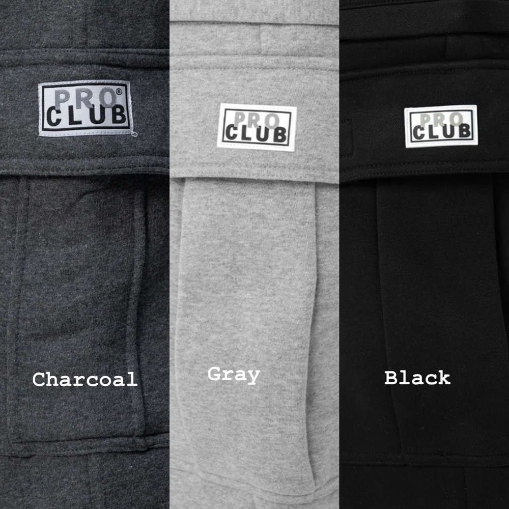 Pro Club Men's Sweatpants - Men's Heavyweight Fleece Cargo